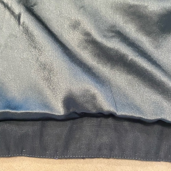 Parker Silk Navy Sequin Open Blazer Fabulous Festive Glam Holiday Evening Jacket - Picture 13 of 14